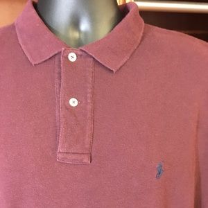 Ralph Lauren Burgundy  ss Polo Sz XL